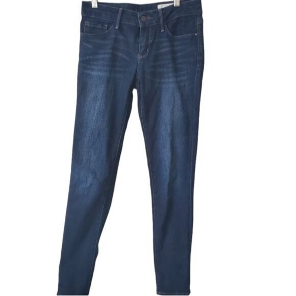 TREASURE & BOND Womens Jeans 26‎ Skinny Fit Blue Darkwash Midrise Whiskered - Picture 1 of 13